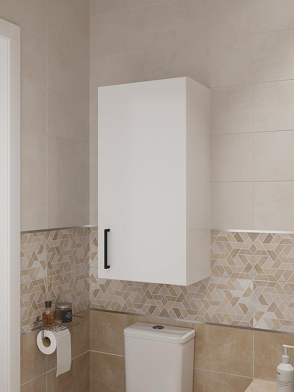 Подвесной шкаф DIWO Брянск 40 BR2714S над стиральной машиной цвет Белый