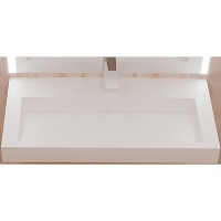 Раковина Boheme Armadi Art Flat 80 859-080 Белая искусственный камень (литьевой мрамор) подвесная