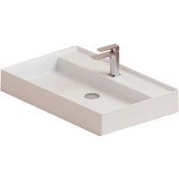 Раковина Artceram Scalino 75 SCL008 01 00 Белая глянцевая фарфор подвесная, накладная