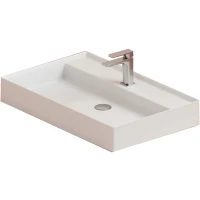 Раковина Artceram Scalino 75 SCL008 01 00 Белая глянцевая фарфор подвесная, накладная