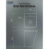 Раковина Gid Suspendido Nb102bm 36,5 62209 цвет Черный матовый