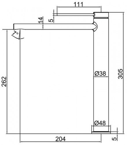 Смеситель для раковины Frap H67-6 F1067-62 Черный матовый латунь