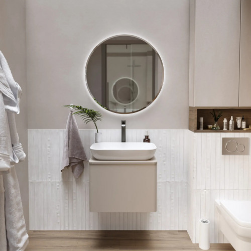 Тумба под раковину 1MarKa Wish 60П Ц0000031564 подвесная цвет Капучино