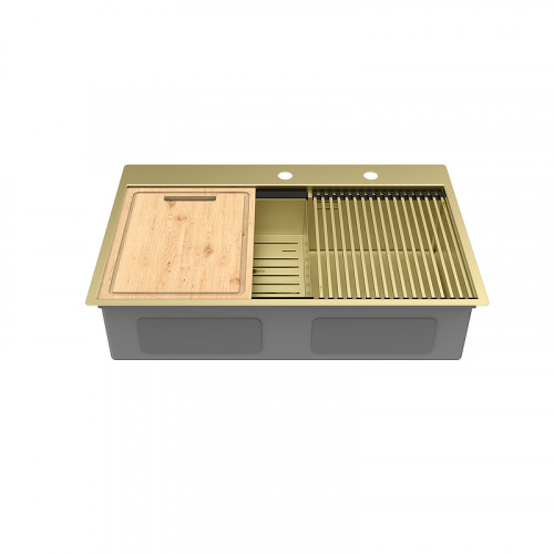 Кухонная мойка Lemark Iordana 780 9938118 цвет Светлое золото