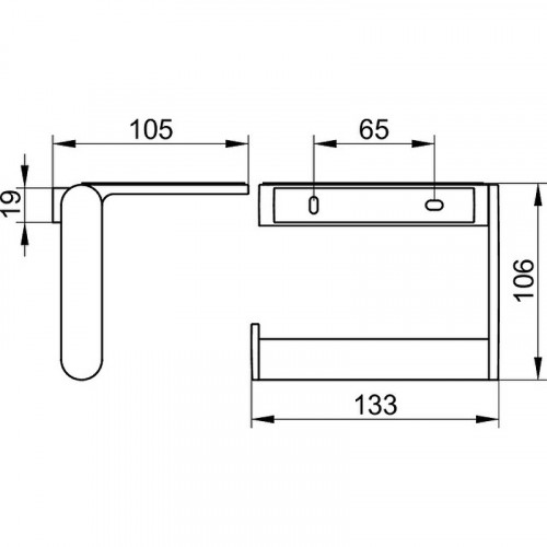 Держатель туалетной бумаги Keuco Plan 14973 370000 с полкой Черный матовый