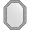 Зеркало Evoform Polygon 86х66 BY 7291 в багетной раме - Серебряная кольчуга 88 мм