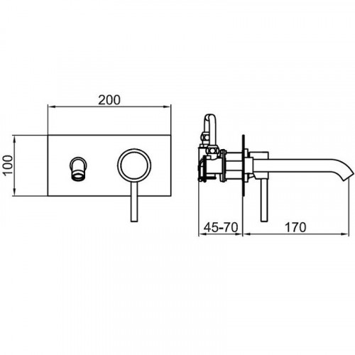 Смеситель для раковины Webert Elio EL830606015 Хром встраиваемый