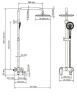 Душевая система WasserKRAFT Elbe A17401 Черная матовая латунь на стену