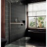 Душевая перегородка Maybah Glass MGD-730-5ш 790x1950 в широком профиле Хром матовый стекло графитовое матовое