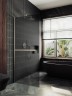 Душевая перегородка Maybah Glass MGD-730-5ш 790x1950 в широком профиле Хром матовый стекло графитовое матовое