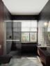 Душевая перегородка Maybah Glass MGD-730-5ш 790x1950 в широком профиле Хром матовый стекло графитовое матовое