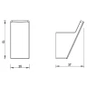 Крючок Whitecross Cubo gold brushed CU2415GLB Брашированное золото