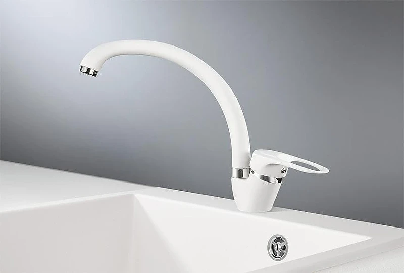 Смеситель для кухни Granula Standart 03-ST цвет Белый