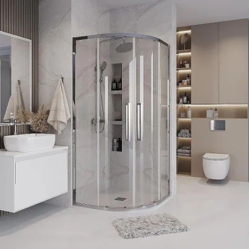 Душевой уголок Grossman Cosmo 90х90 301.K33.02.9090.10.00 профиль Хром стекло прозрачное