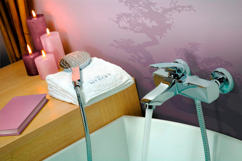 Смеситель для ванны Webert Kimono KI850102015 Хром на стену