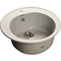 Кухонная мойка GranFest Rondo GF-R510 Серая искусственный камень (литьевой мрамор) встраиваемый