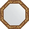 Зеркало Evoform Octagon 79х79 BY 3831 в багетной раме - Византия золото 99 мм стекло