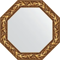 Зеркало Evoform Octagon 79х79 BY 3831 в багетной раме - Византия золото 99 мм стекло