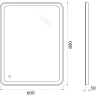 Зеркало BelBagno 60 SPC-MAR-600-800-LED-TCH с подсветкой с сенсорным выключателем стекло