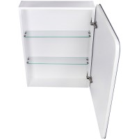 Зеркальный шкаф Style Line Каре 65 СС-00002336 с подсветкой Белый с сенсорным выключателем МДФ / ЛДСП, стекло