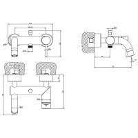 Смеситель для ванны Gessi Emporio Via tortona 18613#149 Никель брашированный