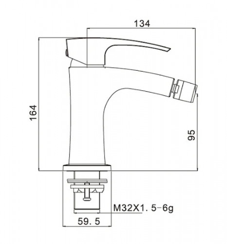 Смеситель для биде Gappo G07 G5007-8 Белый Хром латунь