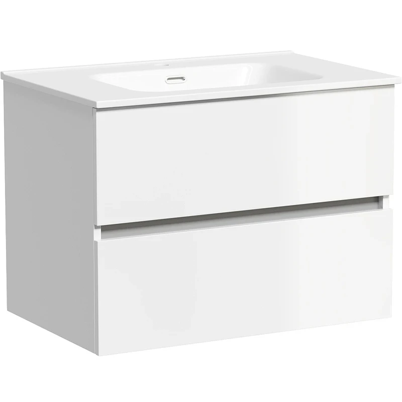 Тумба под раковину Sancos Urban 70 UR70W подвесная Белый глянец МДФ / ЛДСП
