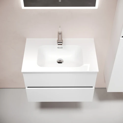Тумба под раковину Sancos Urban 70 UR70W подвесная Белый глянец МДФ / ЛДСП