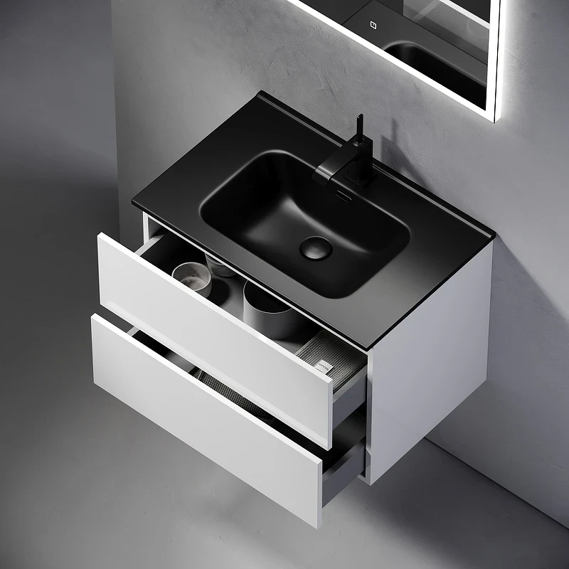 Тумба под раковину Sancos Urban 70 UR70W подвесная Белый глянец МДФ / ЛДСП