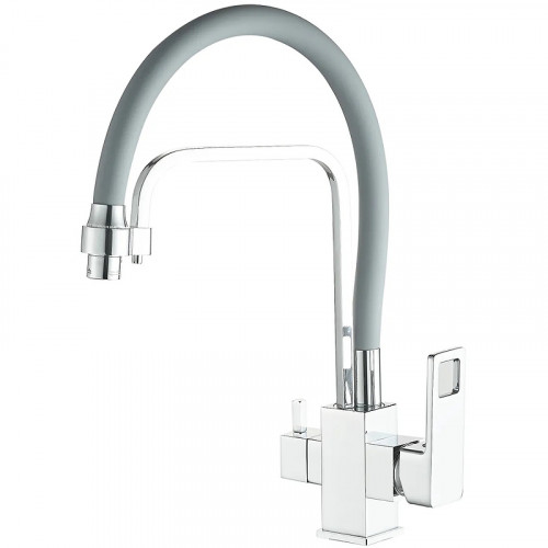 Смеситель для кухни Haiba HB76615 Хром Серый латунь