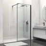 Душевая перегородка Vincea Walk-In 100 VSW-1HS100CLB профиль Черный матовый стекло прозрачное