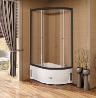 Душевой уголок Radomir Соул 2 120x80 L 1-03-6-1-0-0090 профиль Черный стекло прозрачное
