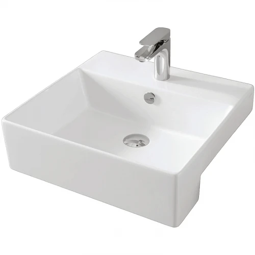 Раковина Artceram Quadro 50 QUL004 01 00 Белая фаянс полувстраиваемая