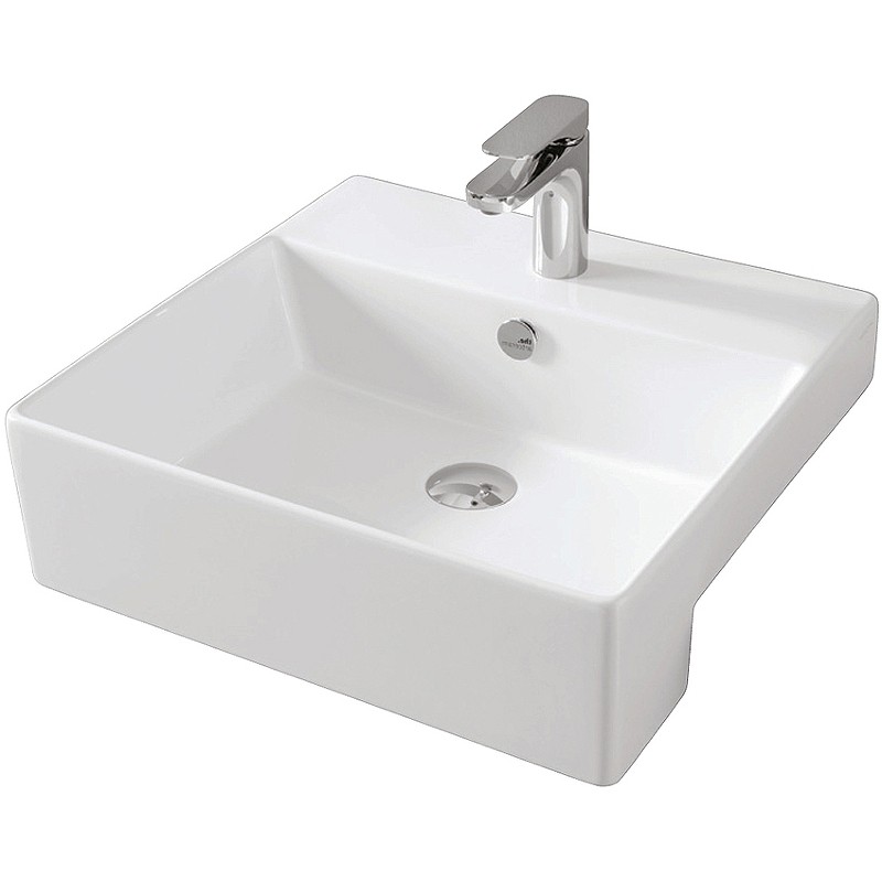 Раковина Artceram Quadro 50 QUL004 01 00 Белая фаянс полувстраиваемая