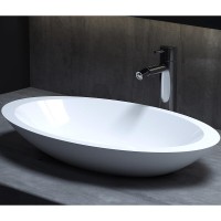 Раковина-чаша Salini Callista 57.5 102 1101102G Белая глянцевая искусственный камень (литьевой мрамор) накладная