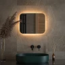 Зеркало Defesto Opti 50x40 DF 2811RH с подсветкой 15W-3000К/ИК - выключатель/Теплый белый свет