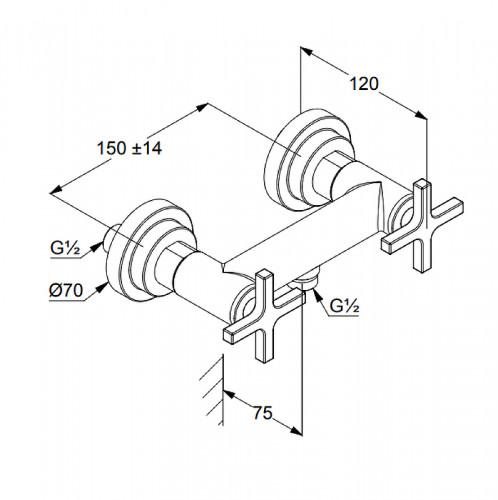 Смеситель для душа Kludi Nova Fonte 207100520
