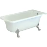 Ванна из искусственного камня Migliore Olivia Ang 174х80 27002 ножки Leone Standart Хром