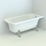 Ванна из искусственного камня Migliore Olivia Ang 174х80 27002 ножки Leone Standart Хром