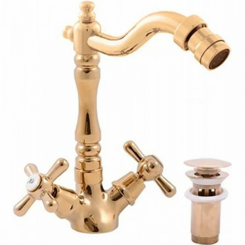Смеситель для биде Rav Slezak Morava retro MK121.5/9Z Золото латунь