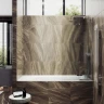 Шторка для ванны Maybah Glass MGV-661-4 690х1400 поворотная с добором Хром глянцевый стекло сатиновое