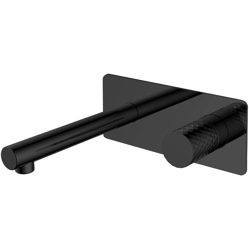 Смеситель для раковины Boheme Stick 125-BB Черный латунь встраиваемый