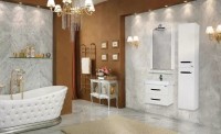 Шкаф пенал Bellezza Рокко 35 4623704180012 подвесной Белый МДФ / ЛДСП
