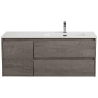 Тумба под раковину BelBagno Kraft 120 R KRAFT-1200-2C-1A-SO-CG-R подвесная Cemento Grigio МДФ / ЛДСП