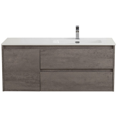 Тумба под раковину BelBagno Kraft 120 R KRAFT-1200-2C-1A-SO-CG-R подвесная Cemento Grigio МДФ / ЛДСП