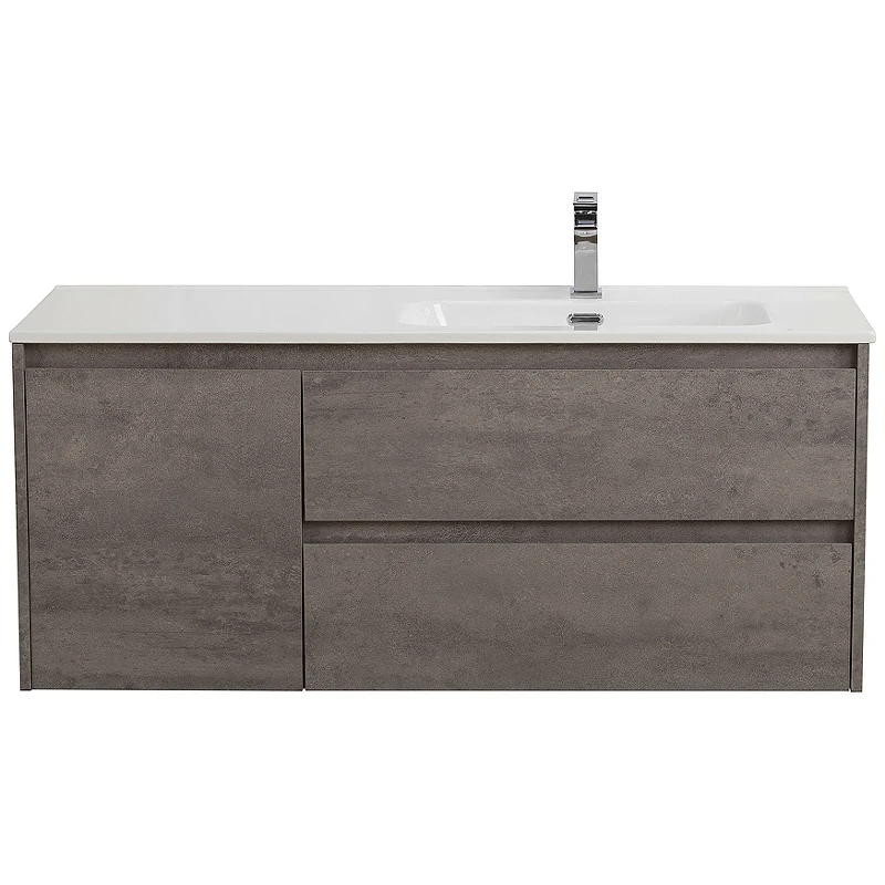 Тумба под раковину BelBagno Kraft 120 R KRAFT-1200-2C-1A-SO-CG-R подвесная Cemento Grigio МДФ / ЛДСП