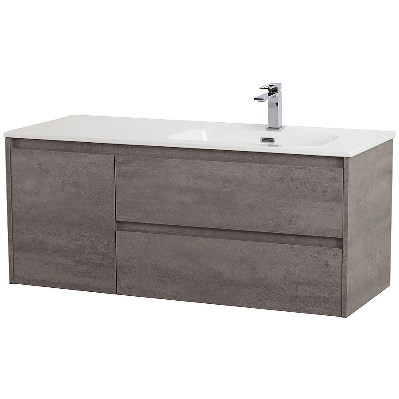 Тумба под раковину BelBagno Kraft 120 R KRAFT-1200-2C-1A-SO-CG-R подвесная Cemento Grigio МДФ / ЛДСП