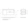Тумба под раковину BelBagno Kraft 120 R KRAFT-1200-2C-1A-SO-CG-R подвесная Cemento Grigio МДФ / ЛДСП