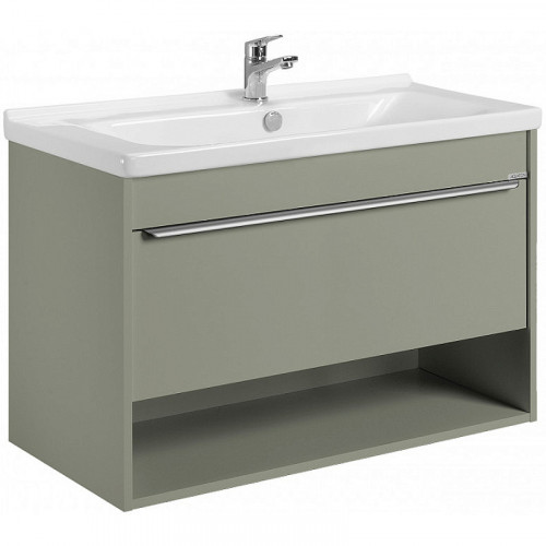 Тумба под раковину Aquaton Хоуп 100 1A287401HP9D0 подвесная Хаки МДФ / ЛДСП