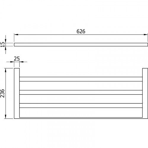 Полка для полотенец Nofer Corinto 16923.B Хром
